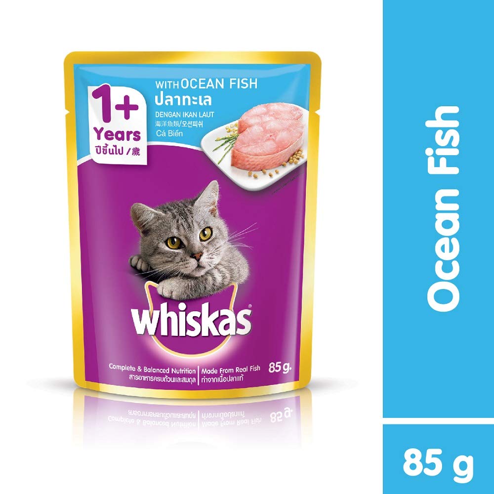 Whiskas Adult (+1 year) Wet Cat Food, Ocean Fish Pets Friend