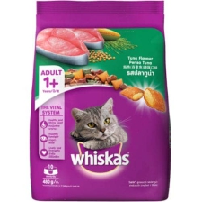 Whiskas Adult (+1 year) Dry Cat Food Food, Tuna Flavour, 3kg 