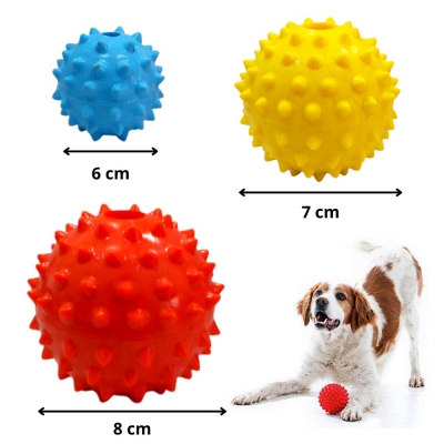 Dog Spikeball with Bell | Dog Chew Toy Ball (Small)