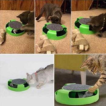 Catch The Mouse Cat Fetch Toy Manual Game, No Batteries Required