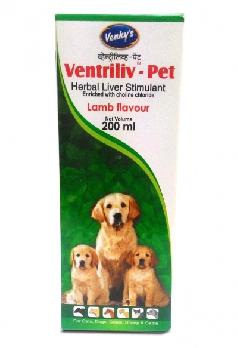 Venkys Ventriliv - Pet Herbal Liver Stimulant Nutritional Supplement Syrups For Puppies & Adult 200 Ml