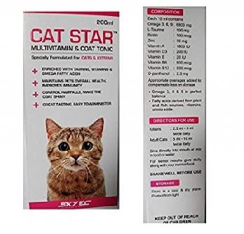 Cat Star Multi Vitamin & Coat Tonic for Cats and Kittens 200 Ml