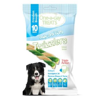 One-a-day Treats Twizzlers Mint Flavored Daily Oral Care Vegetable Dog Treat  (200 g)