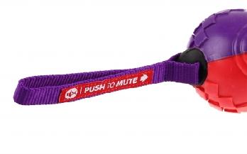 GiGwi Owl 'Push To Mute' Red/Purple, Medium